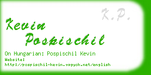 kevin pospischil business card